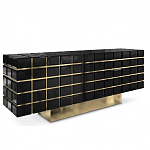 Дизайнерский комод в сочетании черного и золотого цвета Nubian варинант исполнения - 1 | Loft Concept в Тюмени