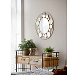 Зеркало настенное с круглыми зеркальными вставками Modern Mirror Space варинант исполнения - 2 | Loft Concept в Тюмени