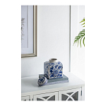 Ваза с крышкой в китайском стиле Oriental Blue & White Ornament Vases варинант исполнения - 3 | Loft Concept в Тюмени