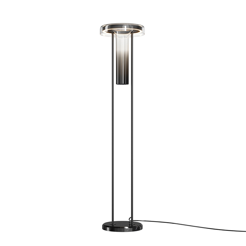 Напольный торшер светодионый Ikebana Black 3000К 24Вт Черный Дымчатый (Smoke) в Тюмени | Loft Concept 