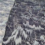 Мебельная ткань Вышивка темно-серый цвет 130 см T2-40 варинант исполнения - 1 | Loft Concept в Тюмени