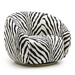 Кресло Bear с принтом Зебра варинант исполнения - 1 | Loft Concept в Тюмени