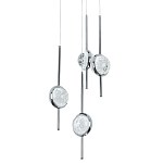 Люстра с 4-мя плафонами из хрустального шара Crystal Bubbles Chrome Hanging Lamp варинант исполнения - 2 | Loft Concept в Тюмени