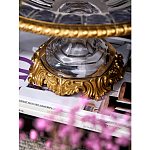 Чаша из прозрачного стекла с бронзовым ободком и фигурками бабочек Eden Garden варинант исполнения - 5 | Loft Concept в Тюмени