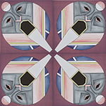 Плитка дизайнерская с узором Маска варинант исполнения - 3 | Loft Concept в Тюмени