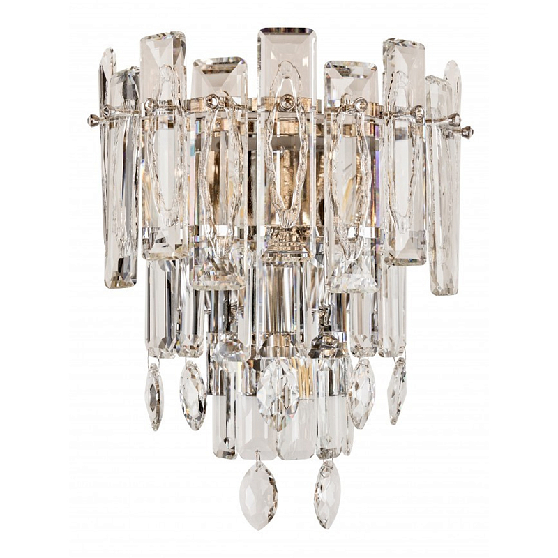Бра с хрустальными подвесками Gorgeous Crystal Light Золотой Прозрачный Хром в Тюмени | Loft Concept 