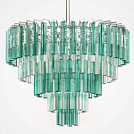 Дизайнерская люстра AQUA Blue Lagoon бирюзовое стекло несколько ярусов варинант исполнения - 1 | Loft Concept в Тюмени