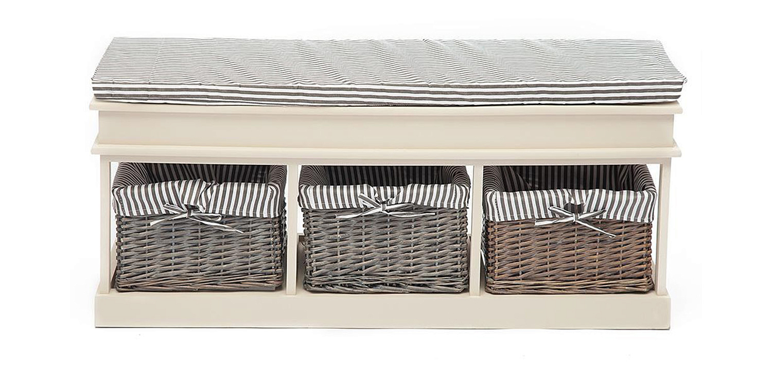 Тумба для обуви Provence Butter White 3 Boxes Тумба для обуви Provence Butter White 3 Boxes - Loft-Concept в Тюмени