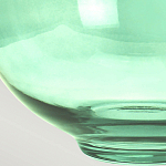 Настольная лампа с шарообразным прозрачным основанием из цветного переработанного стекла и белым цилиндрическим абажуром Elstead Lighting варинант исполнения - 5 | Loft Concept в Тюмени