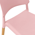 Пластиковый стул на ножках из массива бука Ferret Pink варинант исполнения - 4 | Loft Concept в Тюмени