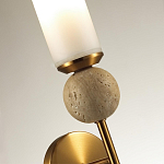 Бра с цилиндрическим матовым плафоном и шаром из камня на металлическом основании Orb Essence варинант исполнения - 10 | Loft Concept в Тюмени