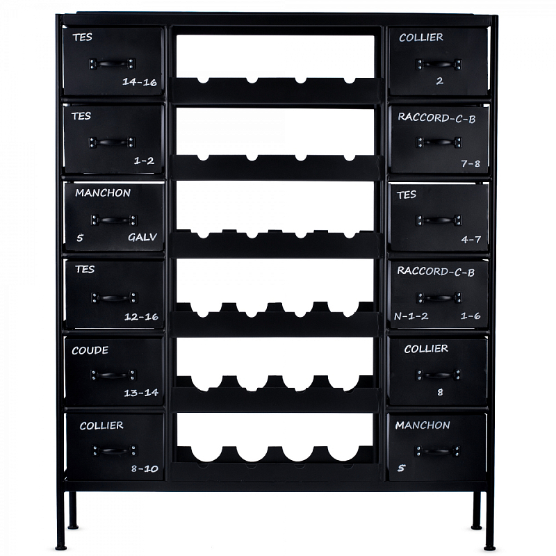 Винный стеллаж RADAGAST IRON WINE CHEST BLACK Черный Красный Оранжевый Желтый Белый Серый Синий Зеленый Голубой Бирюзовый Винный стеллаж RADAGAST IRON WINE CHEST BLACK Черный Красный Оранжевый Желтый Белый Серый Синий Зеленый Голубой Бирюзовый в Тюмени | Loft Concept