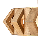 Люстра круглая из толстых деревянных реек Wooden Slats варинант исполнения - 2 | Loft Concept в Тюмени