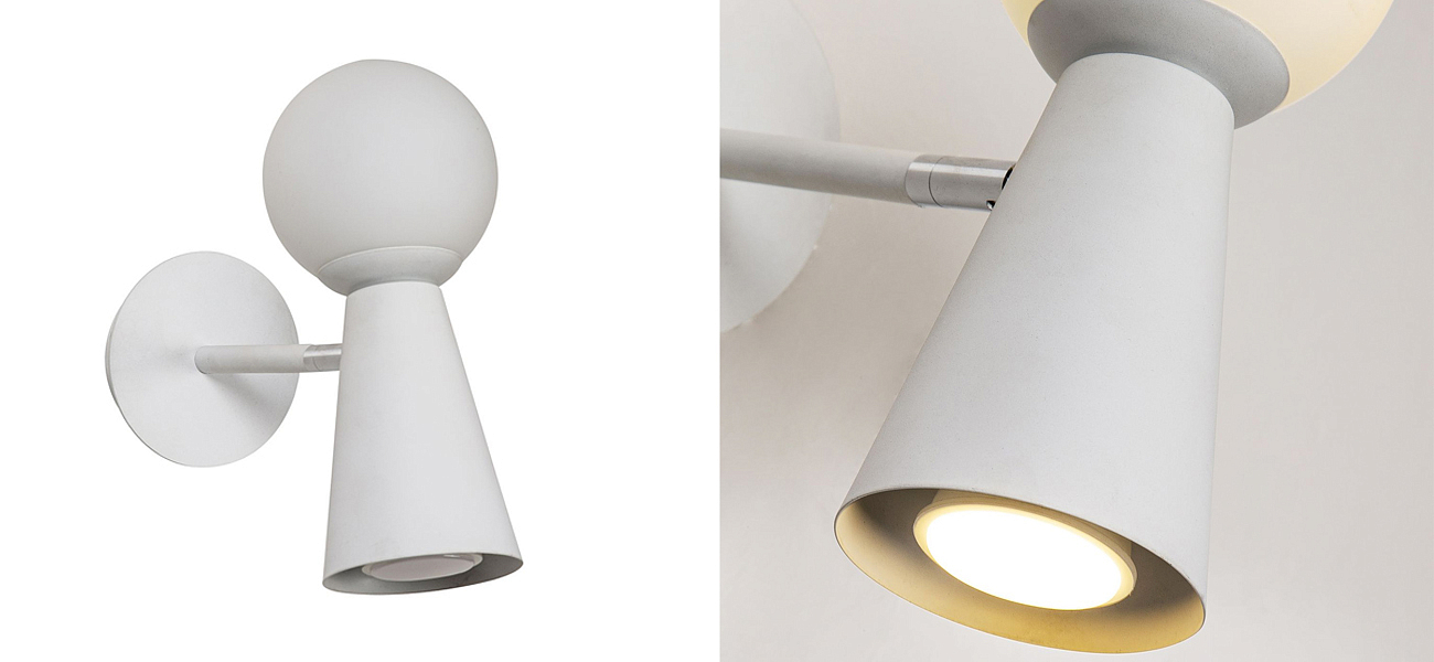 Бра белого цвета KLAXONS - Loft-Concept в Тюмени