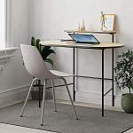 Стол письменный овальной формы с полкой LOUB WORKING TABLE BLACK OAK варинант исполнения - 3 | Loft Concept в Тюмени