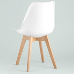 Стул с основой из пластика и мягким сиденьем Arvika White варинант исполнения - 4 | Loft Concept в Тюмени