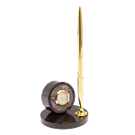 Часы настольные с ручкой из натурального камня Stone Clock варинант исполнения - 5 | Loft Concept в Тюмени