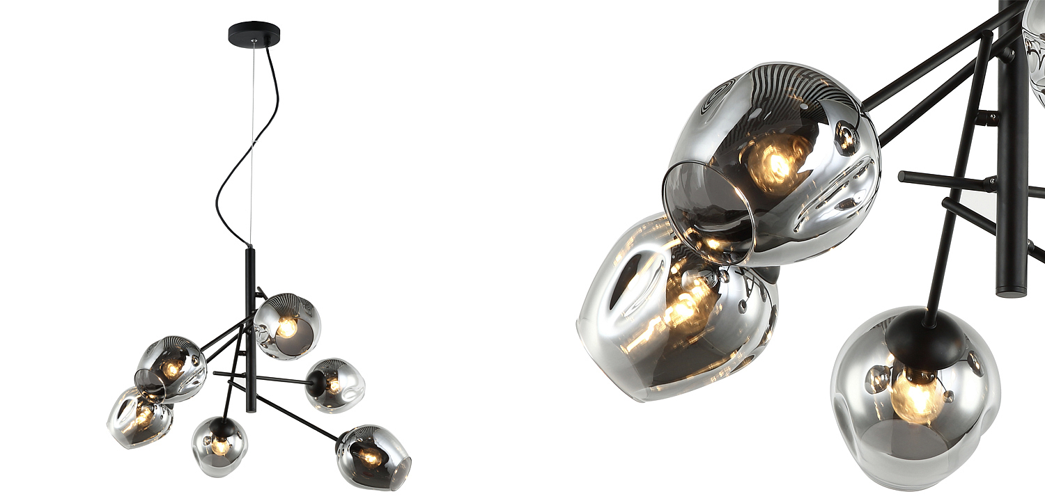 Люстра Branching Bubble Chandelier Vertical Gray Люстра Branching Bubble Chandelier Vertical Gray - Loft-Concept в Тюмени
