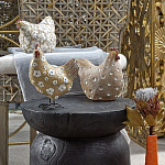 Статуэтка курица с текстурной поверхностью бежевого цвета Rustic Chicken варинант исполнения - 5 | Loft Concept в Тюмени