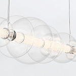 Подвесной светильник линейный с прозрачными стеклянными шарами разного диаметра Eurofase варинант исполнения - 8 | Loft Concept в Тюмени