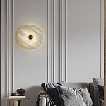 Бра в форме диска из натурального камня с декоративным центральным элеменом Cryptocrystalline Stone варинант исполнения - 4 | Loft Concept в Тюмени