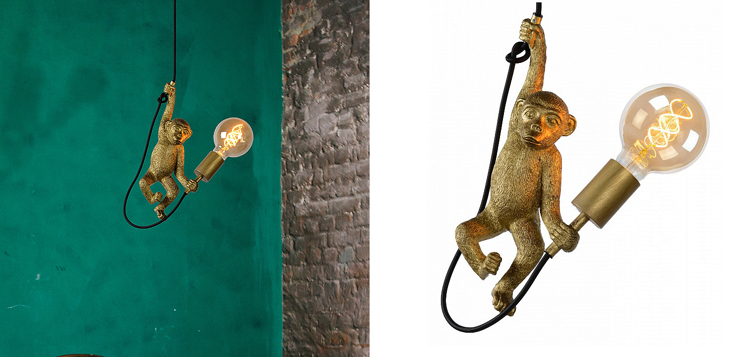 Подвесной светильник Monkey holding a light bulb Подвесной светильник Monkey holding a light bulb - Loft-Concept в Тюмени