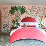 Обои ручная роспись Amazonia Florence Pink dyed silk варинант исполнения - 3 | Loft Concept в Тюмени