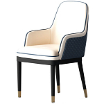 Стул с подлокотниками Helen Chair Dark Blue White варинант исполнения - 1 | Loft Concept в Тюмени
