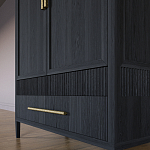 Шкаф платяной Primo с выдвижными ящиками шпон Светлый дуб варинант исполнения - 5 | Loft Concept в Тюмени