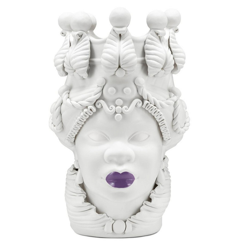 Ваза Vase Moro Lady Big Lipstick Белый Фиолетовый Ваза Vase Moro Lady Big Lipstick Белый Фиолетовый в Тюмени | Loft Concept