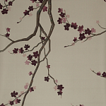 Обои ручная роспись Cherry Tree Special Colourway on Icefield dyed silk варинант исполнения - 1 | Loft Concept в Тюмени