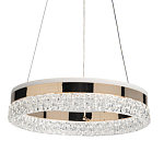 Люстра в виде кольца золотого цвета с прозрачными вставками Radiant Rail варинант исполнения - 1 | Loft Concept в Тюмени