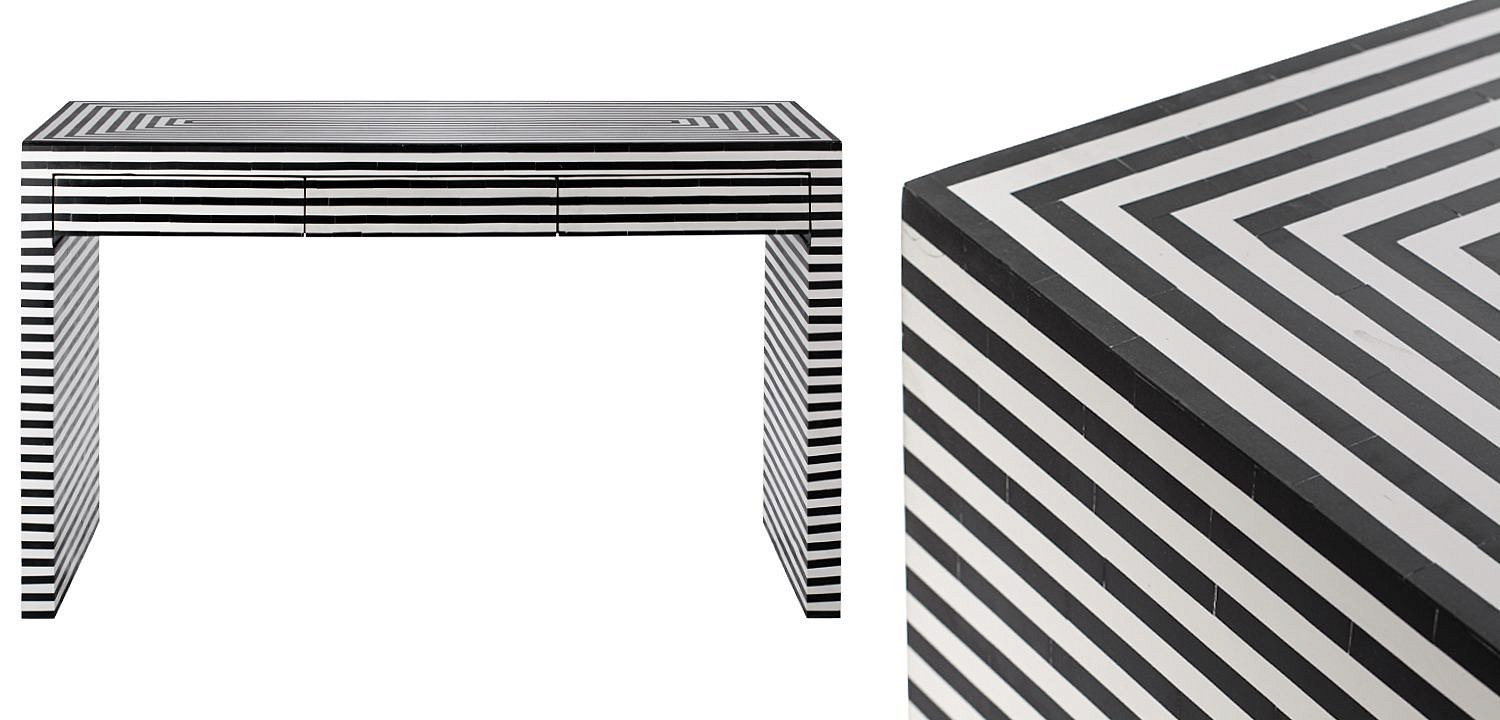 Стол Black&white Indian Bone Inlay table Стол Black&white Indian Bone Inlay table - Loft-Concept в Тюмени