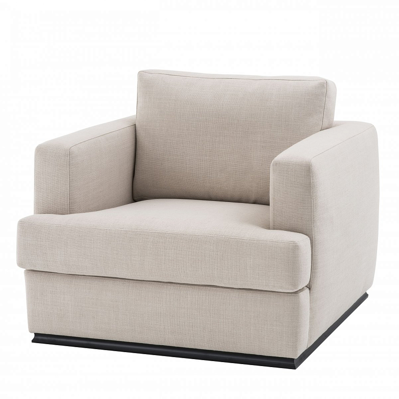 Кресло Eichholtz Chair Hallandale Бежево-серый Черный Кресло Eichholtz Chair Hallandale Бежево-серый Черный в Тюмени | Loft Concept