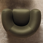 Дизайнерское полукруглое мягкое кресло CINNAMON Armchair варинант исполнения - 2 | Loft Concept в Тюмени