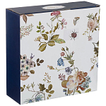 Ваза фарфоровая белая на ножке с рисунком цветов Garden Whisper Porcelain Set  варинант исполнения - 2 | Loft Concept в Тюмени