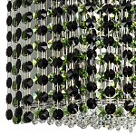 Бра с хрустальными подвесками хром Crystal Art Chrome Green Wall Lamp варинант исполнения - 3 | Loft Concept в Тюмени