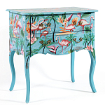 Комод с росписью Розовый фламинго L.XV CHEST OF DRAWERS Flowers with Flamingo варинант исполнения - 1 | Loft Concept в Тюмени