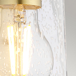 Бра цвета латунь с прозрачным цилиндрическим плафоном из пузырчатого стекла Kichler варинант исполнения - 4 | Loft Concept в Тюмени