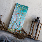 Постер на холсте в стиле шинуазри с изображением сада Chinoiserie Imperial Garden Birds and People Poster варинант исполнения - 4 | Loft Concept в Тюмени