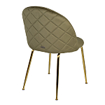 Стул велюровый хаки на золотистых металлических ножках Vendramin Chair варинант исполнения - 3 | Loft Concept в Тюмени
