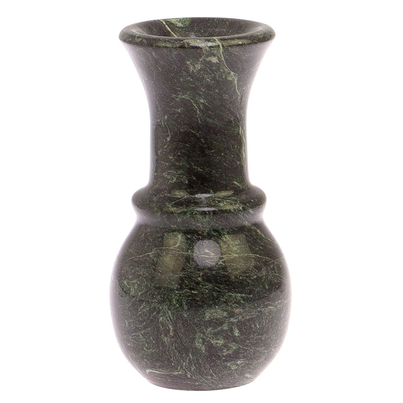 Ваза декоративная для цветов из камня змеевик Vase Serpentine Змеевик Ваза декоративная для цветов из камня змеевик Vase Serpentine Змеевик в Тюмени | Loft Concept