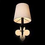 Бра с белым текстильным абажуром и декоративным основанием в виде четырехлистника с зеркальной вставкой Vitorino варинант исполнения - 11 | Loft Concept в Тюмени