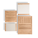 Дизайнерский кофейный стол из дерева с керамической столешницей уличный SWAY Coffee Table варинант исполнения - 2 | Loft Concept в Тюмени