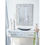 Прямоугольное зеркало с инкрустацией раковинами устриц Mother оf Pearl Facets варинант исполнения - 5 | Loft Concept в Тюмени