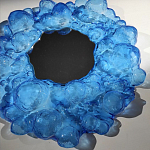 Дизайнерское Зеркало из синего стекла Blue Bubbles Mirror  варинант исполнения - 1 | Loft Concept в Тюмени