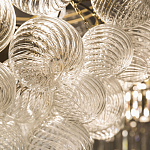 Люстра подвесная с рифлёными стеклянными шарами в форме воздушного облака Berries Chandelier варинант исполнения - 5 | Loft Concept в Тюмени