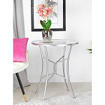 Столик приставной с круглой столешницей на серебристом основании Scenical Table варинант исполнения - 4 | Loft Concept в Тюмени