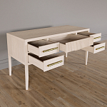 Большой Рабочий стол Primo с 5 выдвижными ящиками Светлый дуб варинант исполнения - 6 | Loft Concept в Тюмени