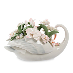 Статуэтка фарфоровая Лебедь с цветами Charming Statuette варинант исполнения - 1 | Loft Concept в Тюмени